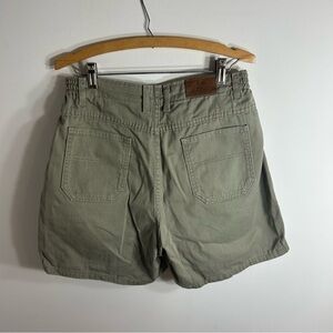 Lee High Waisted Denim Shorts Sz 12 Petite Gray Tan Mom Jean Vintage